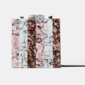 NWOT Zara Tricolor Box Bag